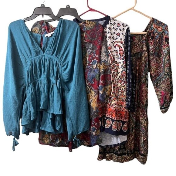 Angie Tops - Women's Boho Lot Tops Dress Size Large